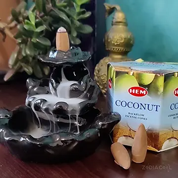 Conuri backflow Cocos parfumate 40 buc, original HEM profesional pentru fantani cu fum