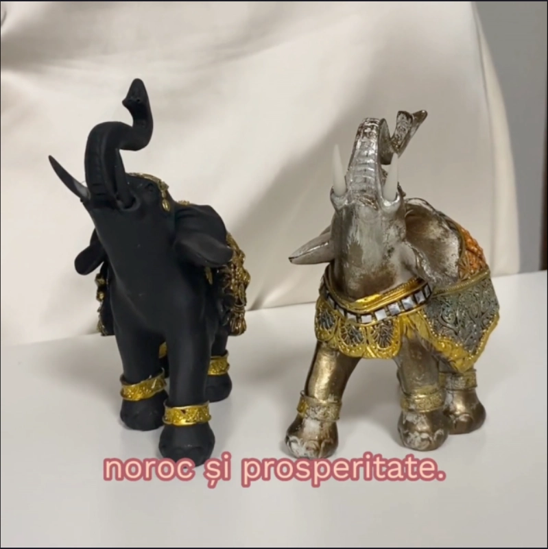 Elefant trompa în sus, decoratiuni de interior top art multicolor 26 cm