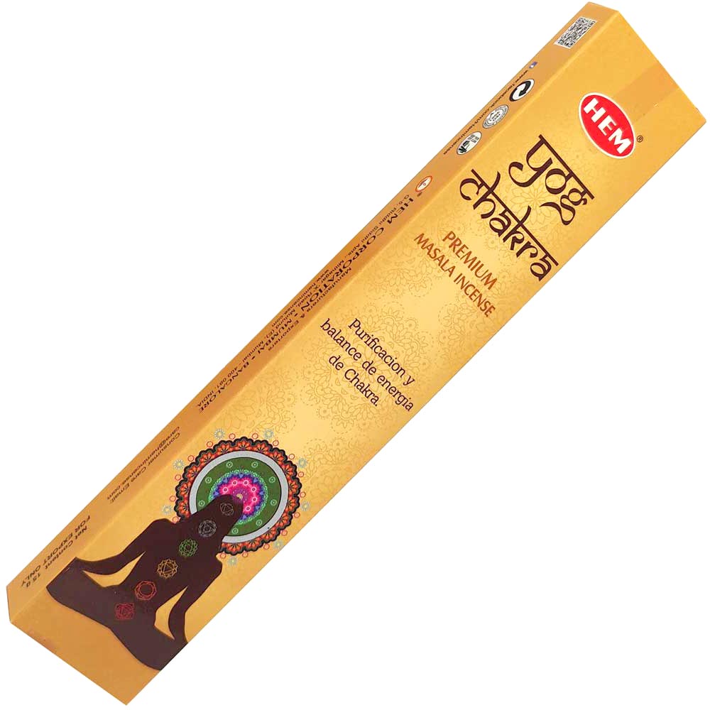 Betisoare parfumate Yog Chakra, gama profesionala Hem, pentru relaxare, curatarea si echilibrarea energiei interioare, galben