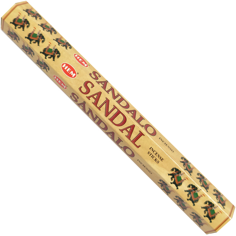 Betisoare parfumate Santal, gama profesionala Hem Sandal, cu efect calmant si purificator, aroma orientala 20 buc