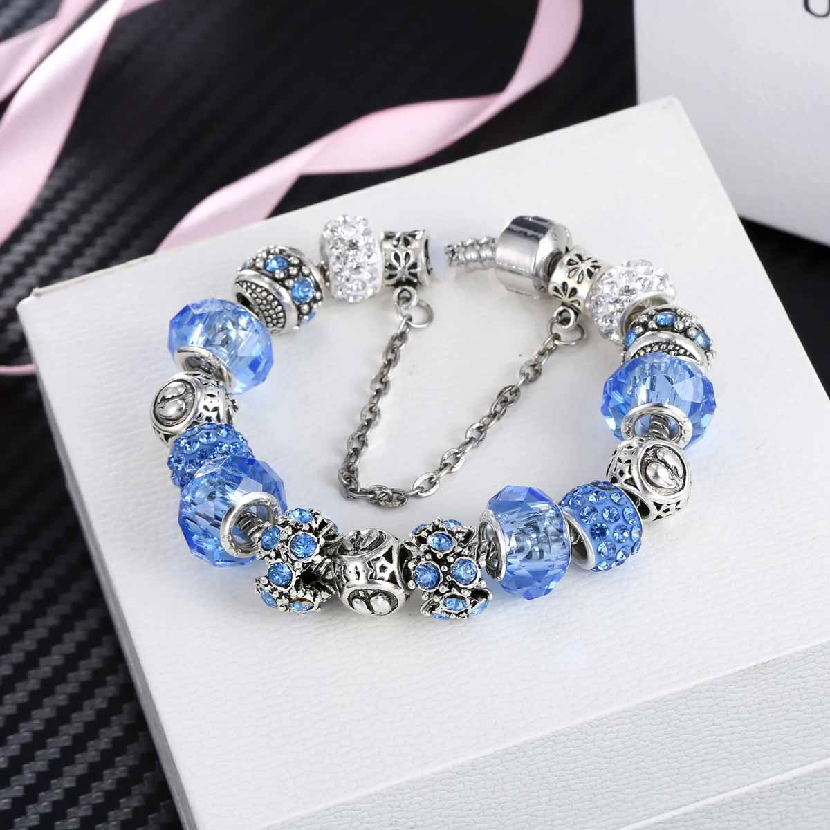 Bratara zodia Gemeni tip Pandora, suflata cu argint | Zodiacool
