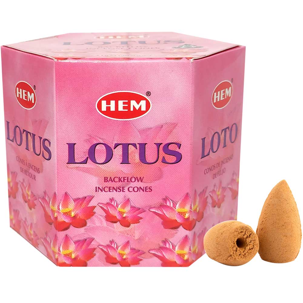 Conuri backflow Lotus parfumate pentru fantani cu fum, relaxare si liniste gama HEM profesional 40 buc