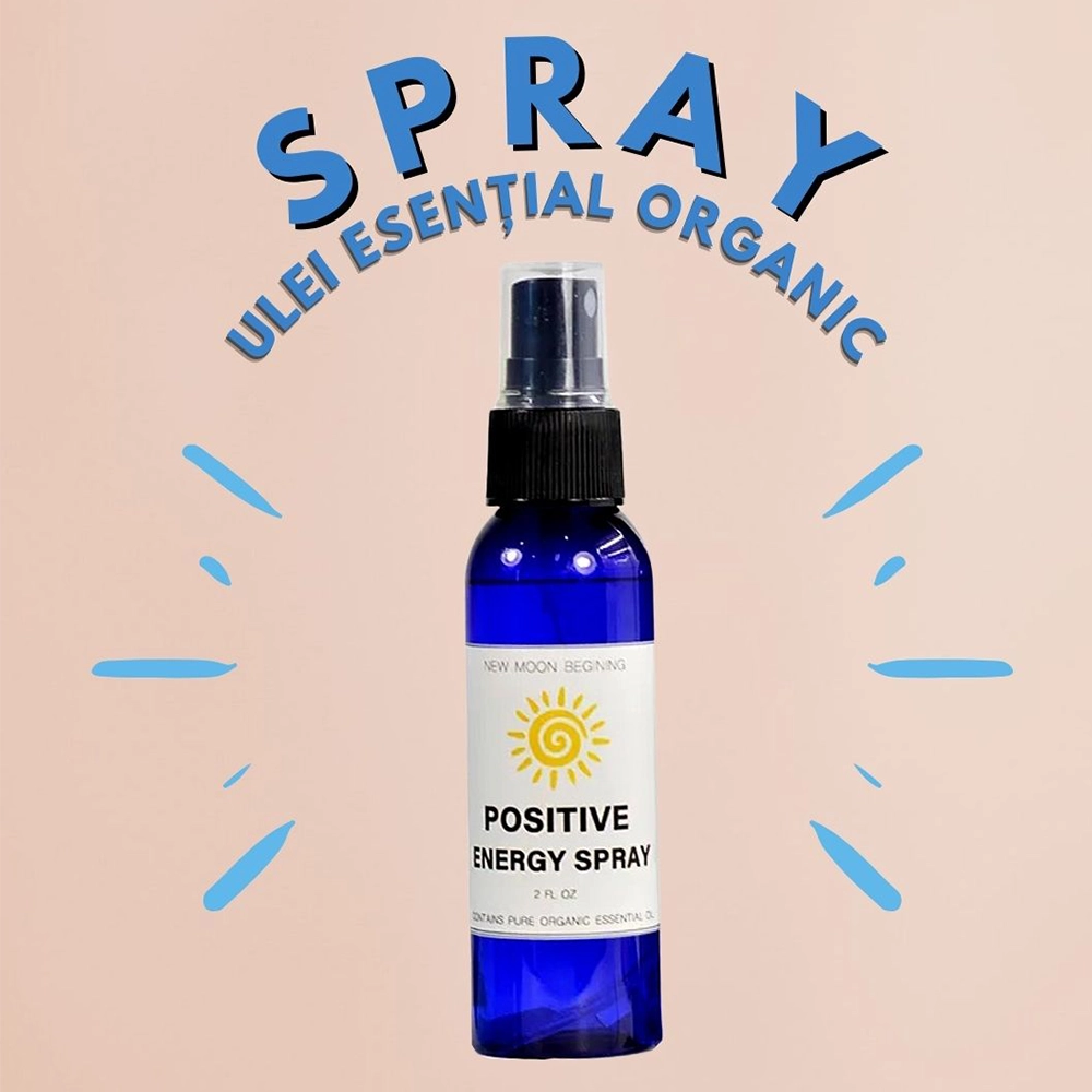 Spray ulei esential organic pur Positive Energy, 60 ml