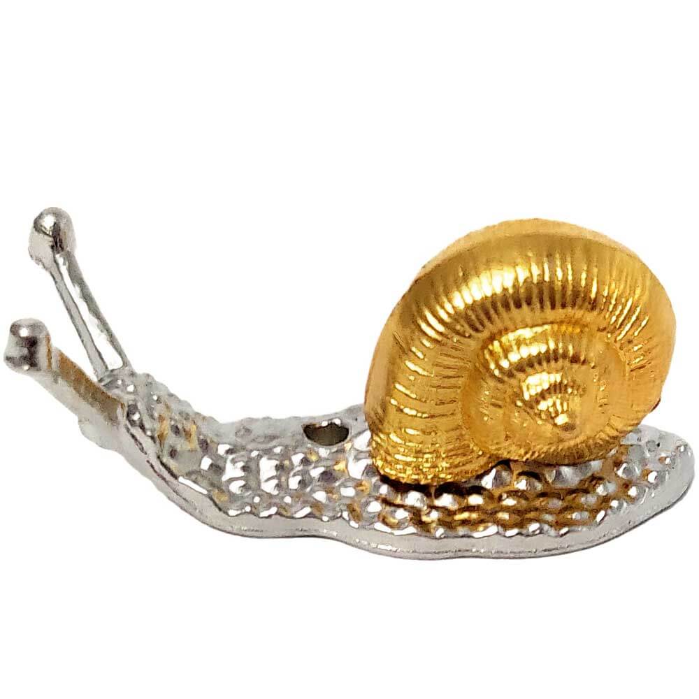 Mini suport betisoare melc, simbol de fertilitate si schimbari, auriu