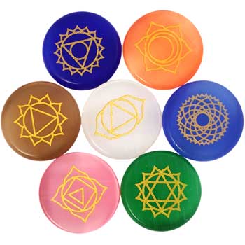 Set 7 pietre Chakra rotunde, pietre semipretioase cu rol puternic pentru echilibru, cuart multicolor